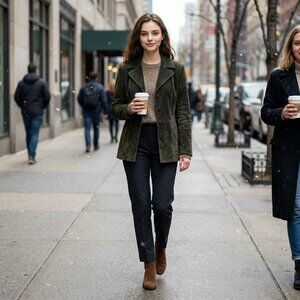 Vintage Wilsons Leather Suede Leather Jacket in Smokey Charcoal